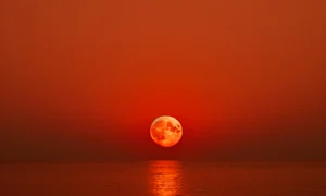 photorealistic moon with abstract landscape jpg