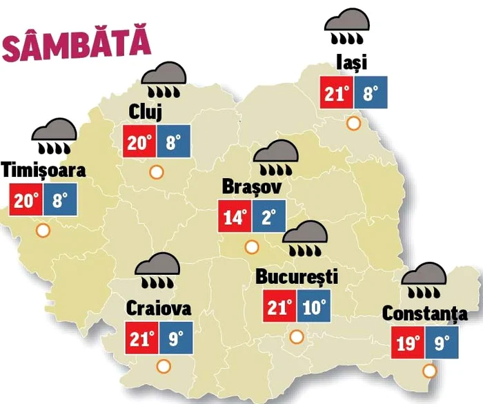 Prognoza meteo 25 aprilie anunţă temperaturi ridicate în aproape toata ţara