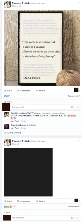 Prietenii virtuali i-au transmis condoleanțe