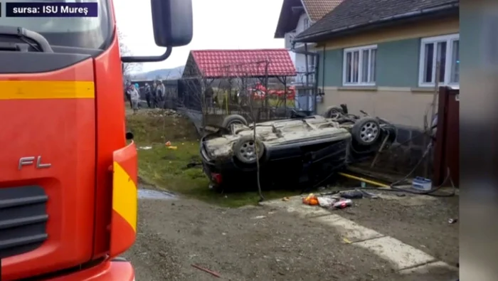 Un bebeluş a murit într-un accident rutier petrecut în Chibed, judeţul Mureş Foto: captură video Digi24