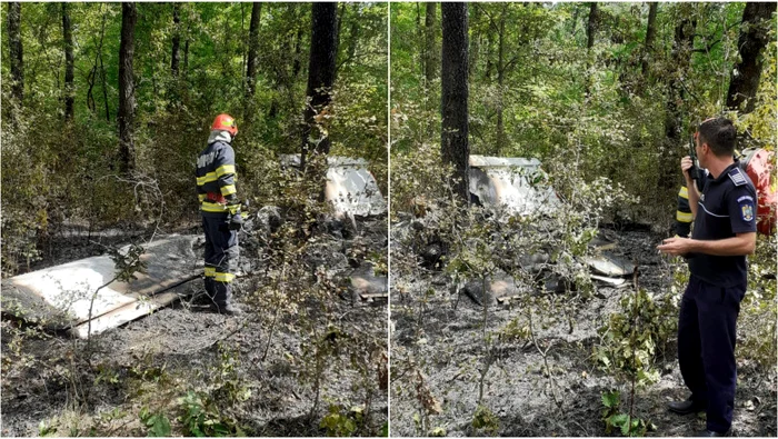 La locul prăbușirii au fost găsite două cadavre carbonizate