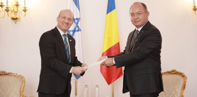 Ambasadorul Israelului la Bucureşti, primit de ministrul de Externe pentru prezentarea scrisorilor de acreditare
