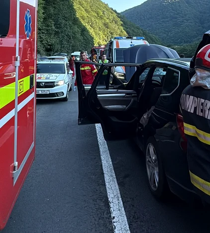 Traficul rutier este afectat. FOTO ISU Sibiu