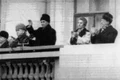 Nicolae Ceausescu Elena Ceusescu discurs balcon revolutie decembrie 1989 FOTO AFP