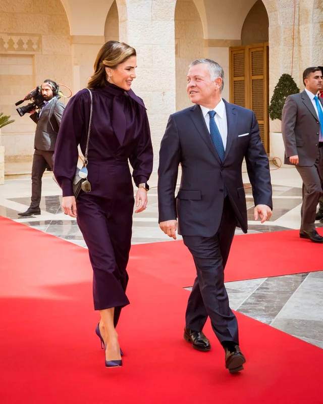 Regina Rania și Regele Abdullah.