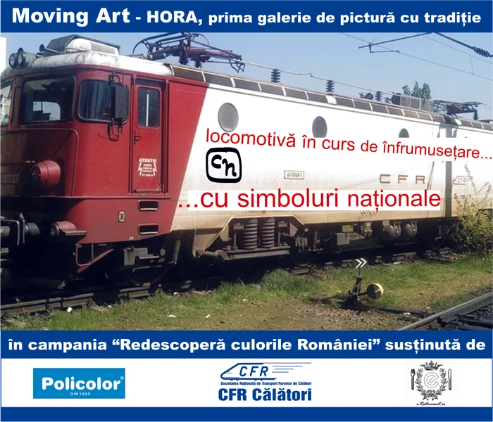 Locomotiva va ieși pe traseu gata pictată, începând de luna viitoare