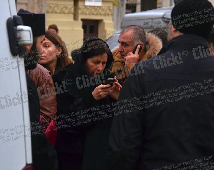 Magda Catone la înmormântarea lui Şerban Ionescu.