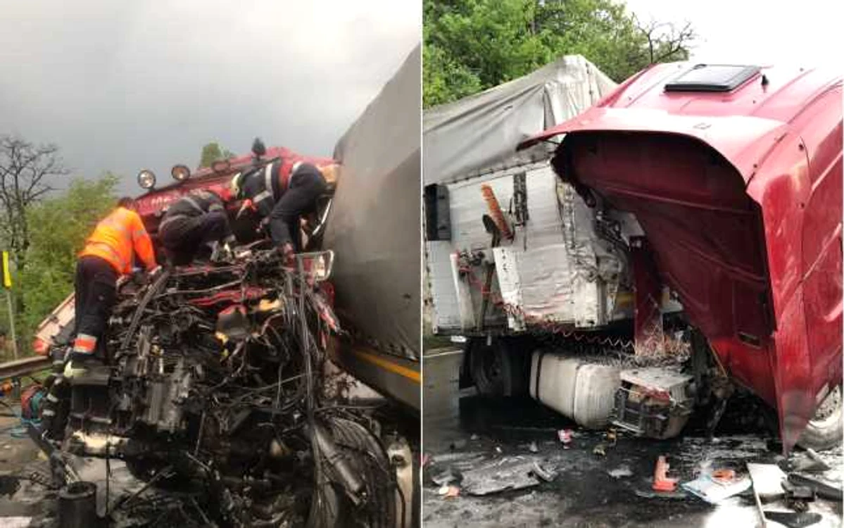 Accident Valea Oltului, Bujoreni, Vâlcea, DN 7, Foto: Adevărul