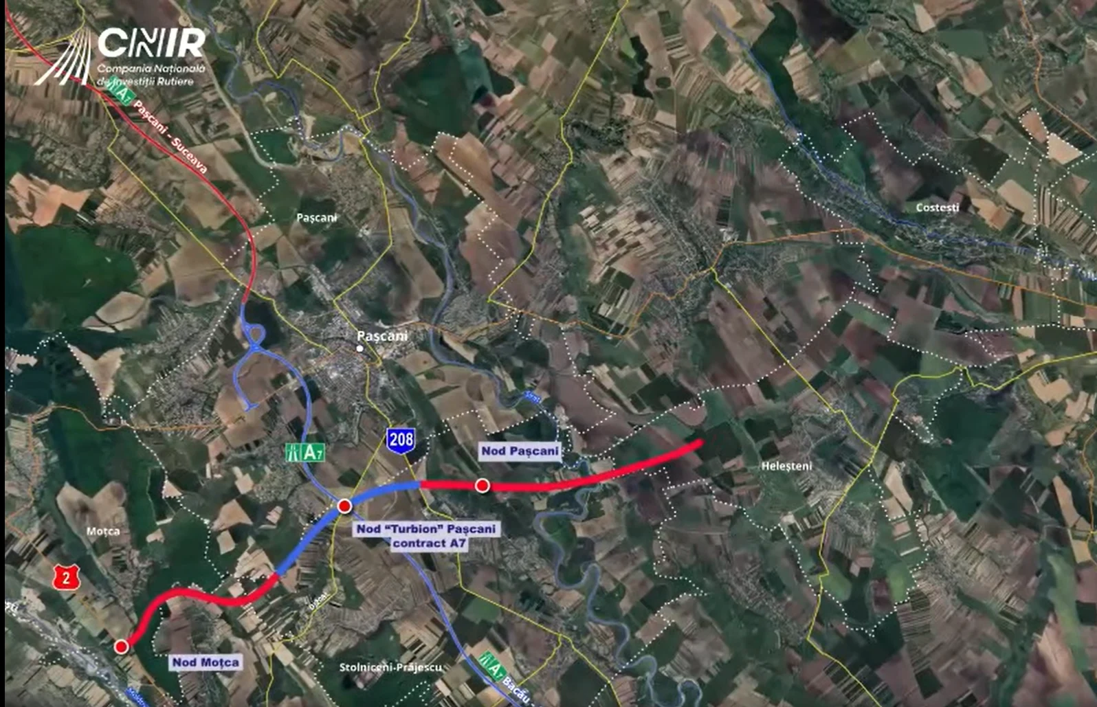 A fost semnat contractul pentru primul tronson al Autostrăzii A8 care intră în județul Iași. O asociere româno-bulgară se va ocupa de construcție