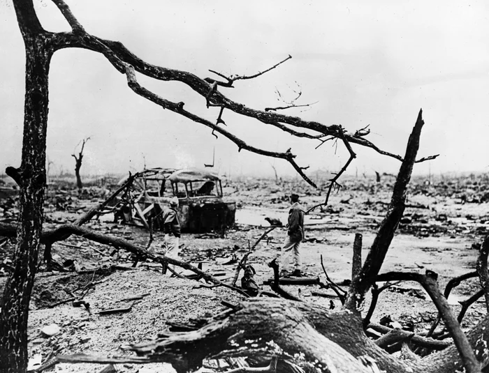 Hiroshima după bombardamentul nuclear FOTO getty images