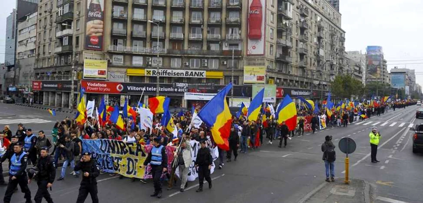 10.000 de unionişti la marşul LUPTĂ PENTRU BASARABIA