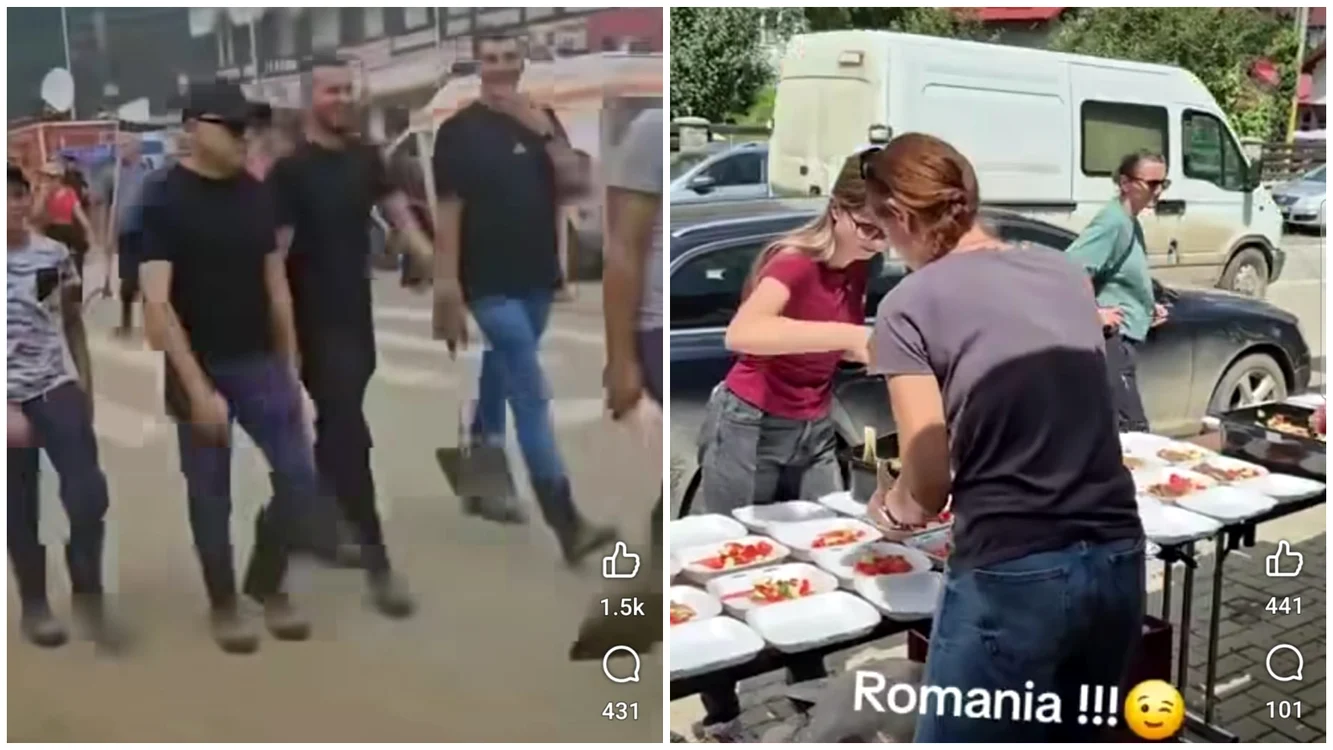 Voluntarii au plecat la fel de curați FOTO: captură video