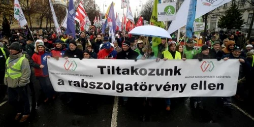 Protest la Budapesta la inceputul lui ianuarie 2019 FOTO EPA-EFE