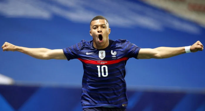 Kylian Mbappe în tricoul Franţei FOTO EPA-EFE Sebastian Nogier