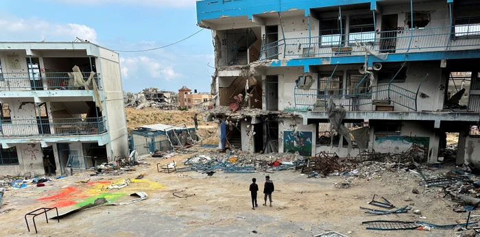Gaza a ajuns un morman de moloz după un an de război/FOTO:EPA/EFE