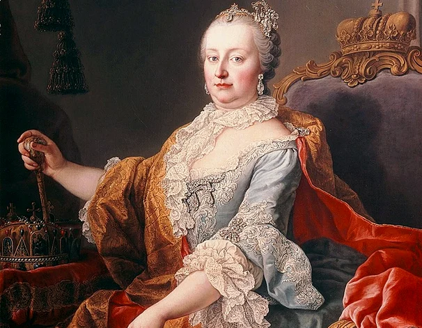 Kaiserin Maria Theresia. FOTO portret realizat de Martin van Meytens - Buchscan. Sursă Wikipedia