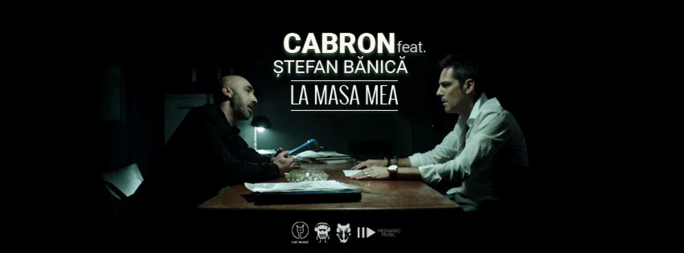 Cabron spune, cu Ştefan Bănică Jr, o poveste cu final neaşteptat în videoclipul piesei „La masa mea“ FOTO Facebook