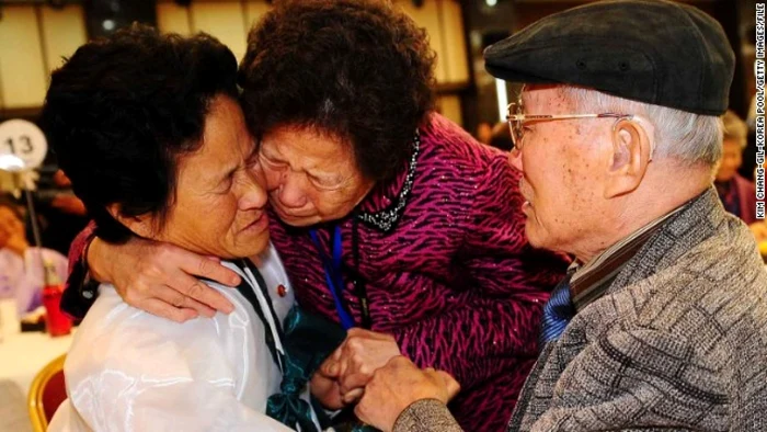 Familii coreene, reunite. FOTO Getty Images