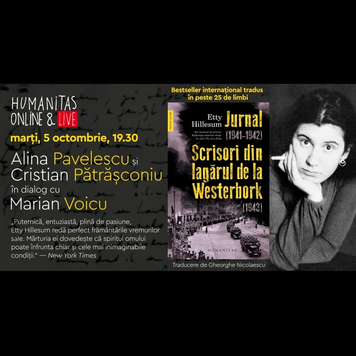 Dezbatere Humanitas: Etty Hillesum, „Jurnal (1941–1942) Scrisori din lagărul de la Westerbork (1943)” jpeg