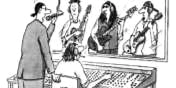 În studioul de înregistrări (c) Tom Cheyney (The New Yorker)