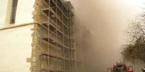 Simulare de incendiu la Biserica Evanghelică