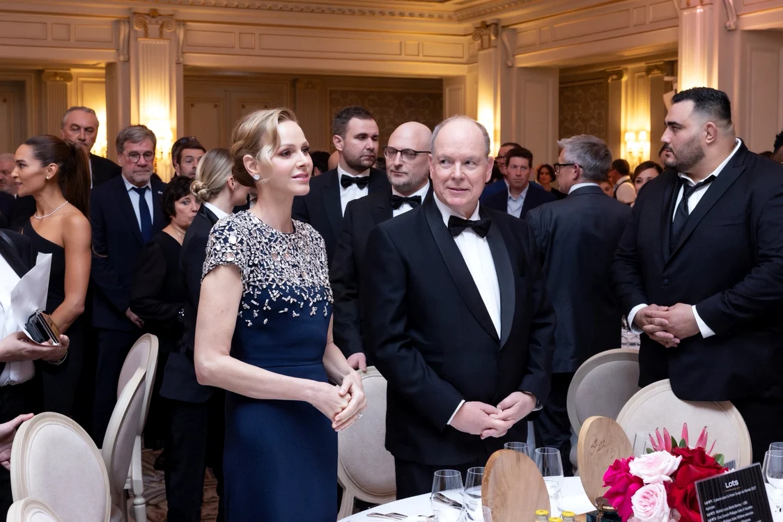 Prințul Albert de Monaco și Prințesa Charlene la gala de caritate organizată de Provale 2026   Palatul Princiar (2) jpg