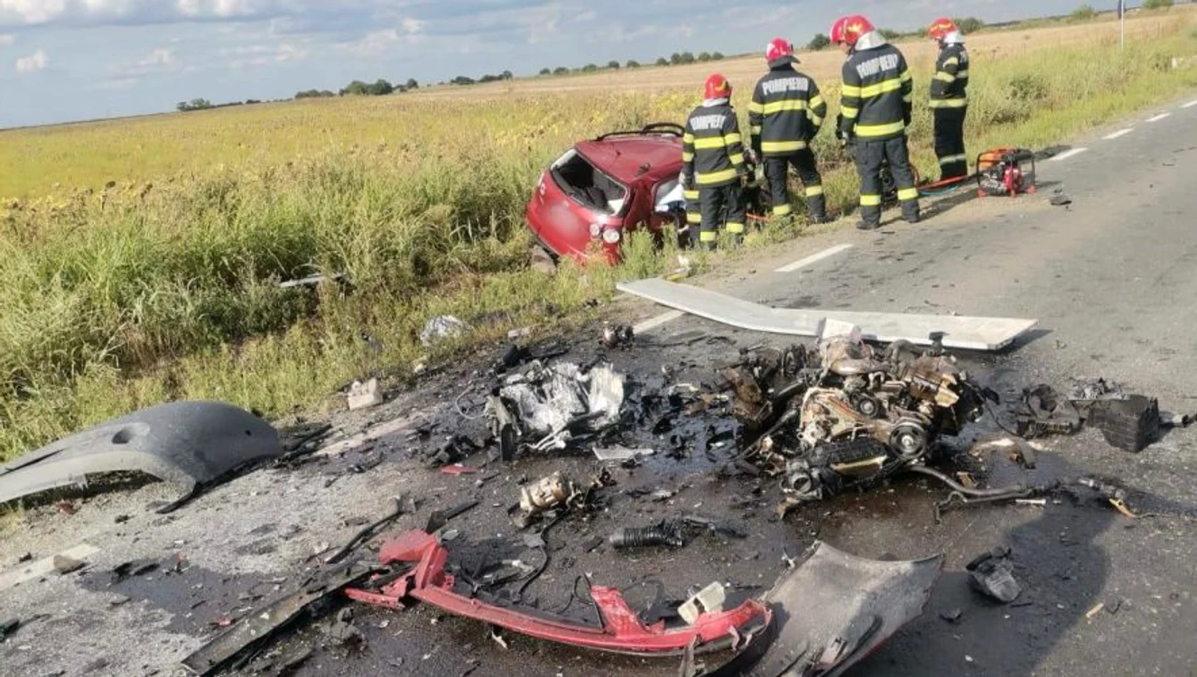 Este vorba despre un accident grav FOTO: ISU Arad 