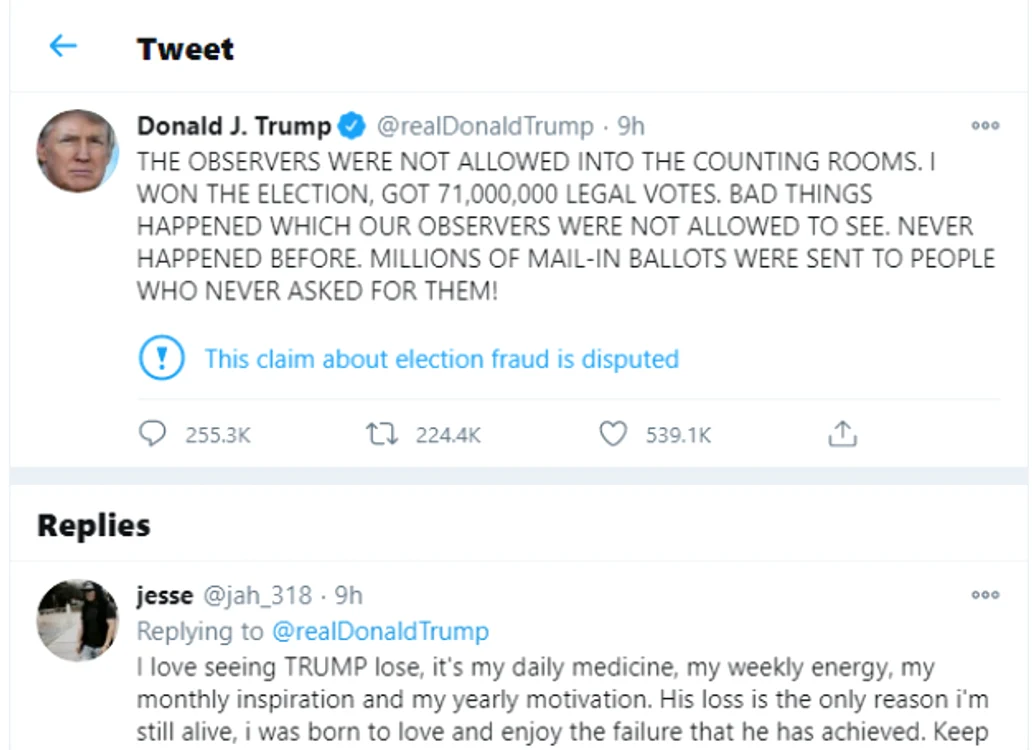 trump 1 postare twitter alegeri 2020