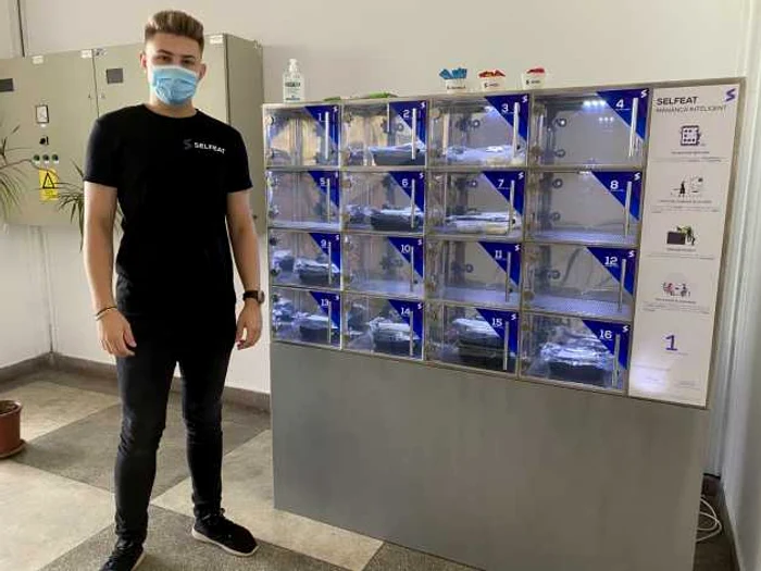 Ștefan Petrea a amplat automatul într-o clădire de birouri din Iași Foto: adevarul.ro