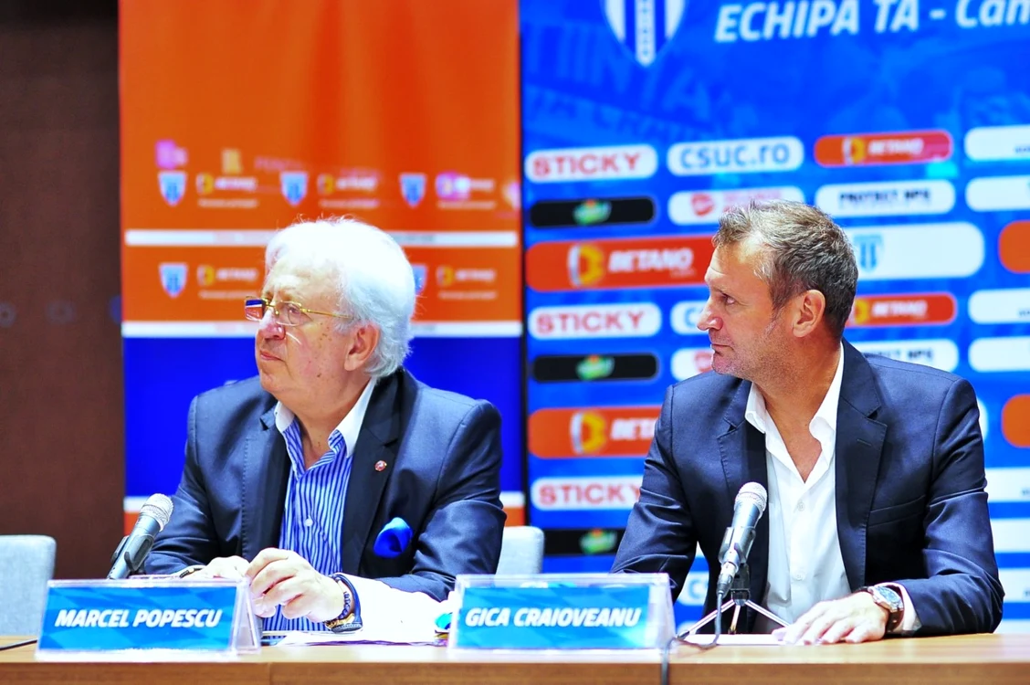 Marcel Popescu (stânga), preşedinte CSU Craiova FOTO Mediafax