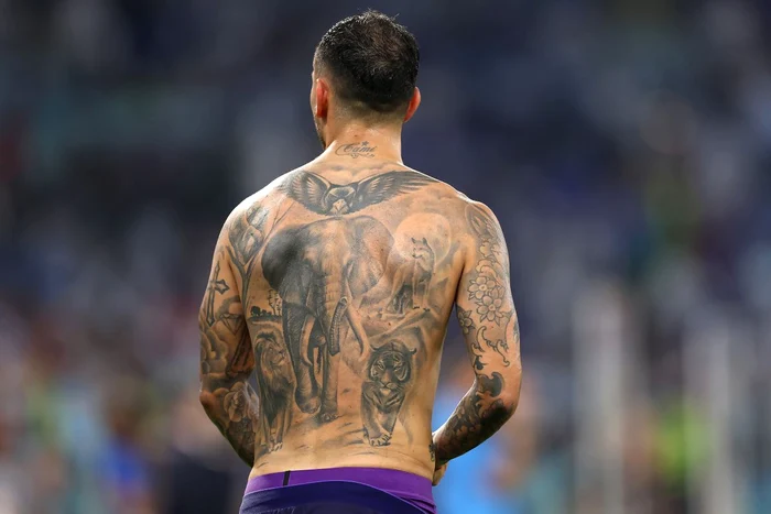 Pe spate și-a tatuat mai multe animale (FOTO: Guliver/ Gettyimages)