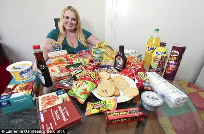 Tânăra de 23 de ani mănâncă 5.000 de calorii pe zi FOTO „Daily Mail“
