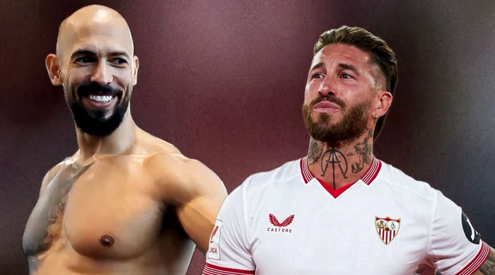 Andrew Tate și Sergio Ramos vor să-și arate mușchii. Colaj X  