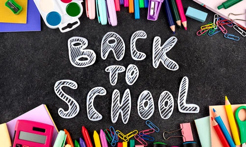 back school background with school supplies chalkboard jpg