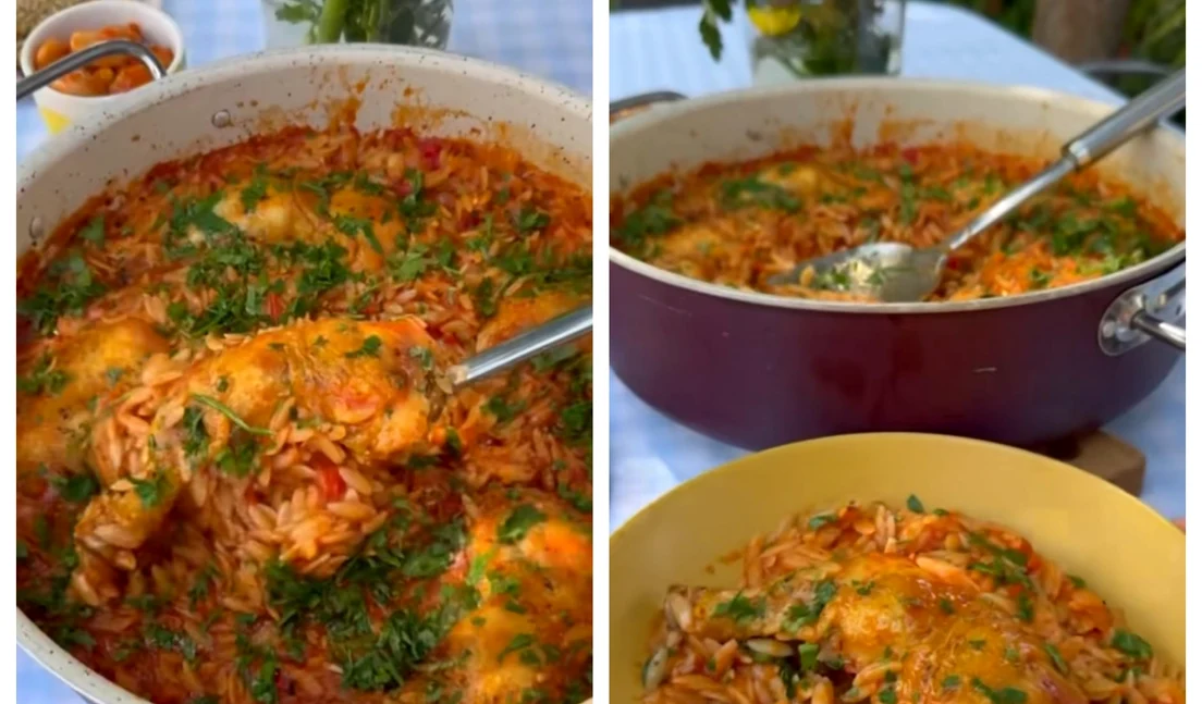 Giouvetsi, rețeta grecească delicioasă / FOTO: Colaj captură video TikTok