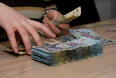 Teanc bani - lei - cash FOTO Adevarul 