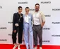 Alina Pușcaș, Alexia Eram și Vlad Gherman la evenimentul Huawei de la Barcelona foto: Alina Erimia