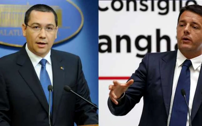 Premierul român, Victor Ponta, versus Matteo Renzi, premierul Italiei FOTO gov.ro/Reuters