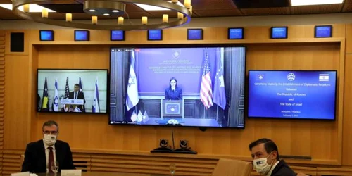 Ceremona de normalizarea a relaţiilor Kosovo-Israel a fost organizată online FOTO ABIR SULTAN/EPA-EFE/SHUTTERSTOCK