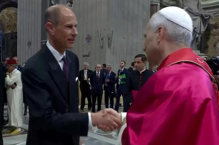 Prințul Edward și Papa Leon Foto captură Youtube jpg