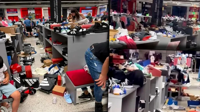 Haos lăsat în urma clienților Foto: captură Facebook