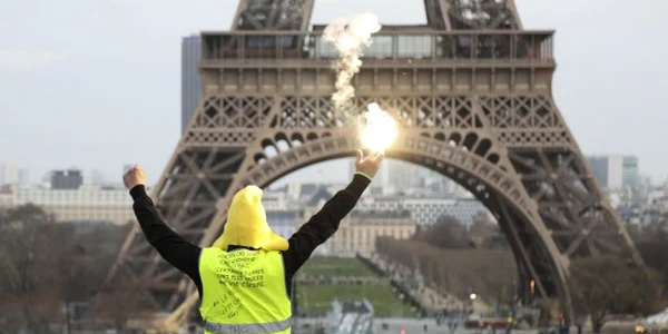 proteste veste galbene - saptamana 13 in paris. foto afp