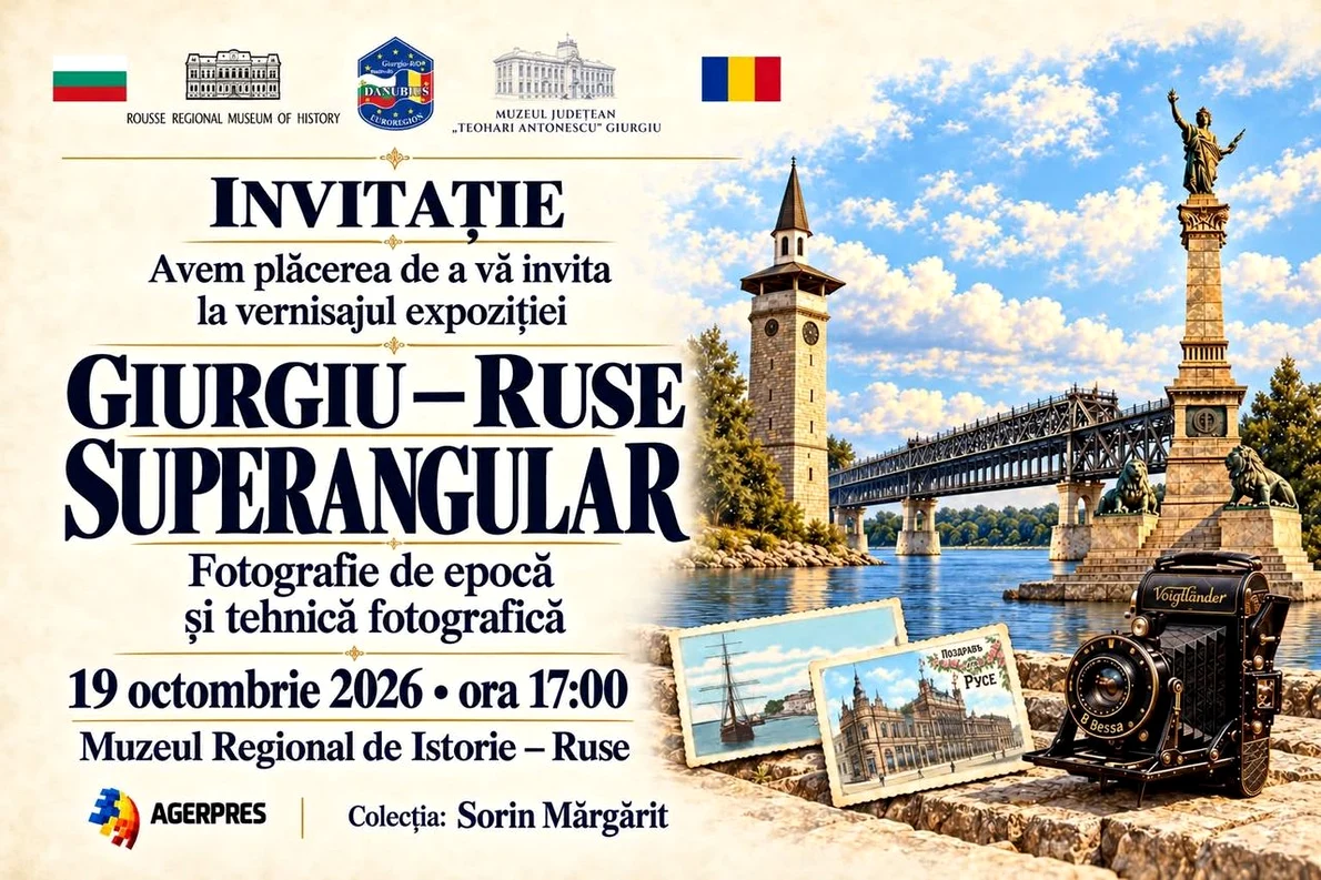 „Giurgiu–Ruse. Superangular”, expoziție fotografie de epocă și tehnică fotografică la Ruse