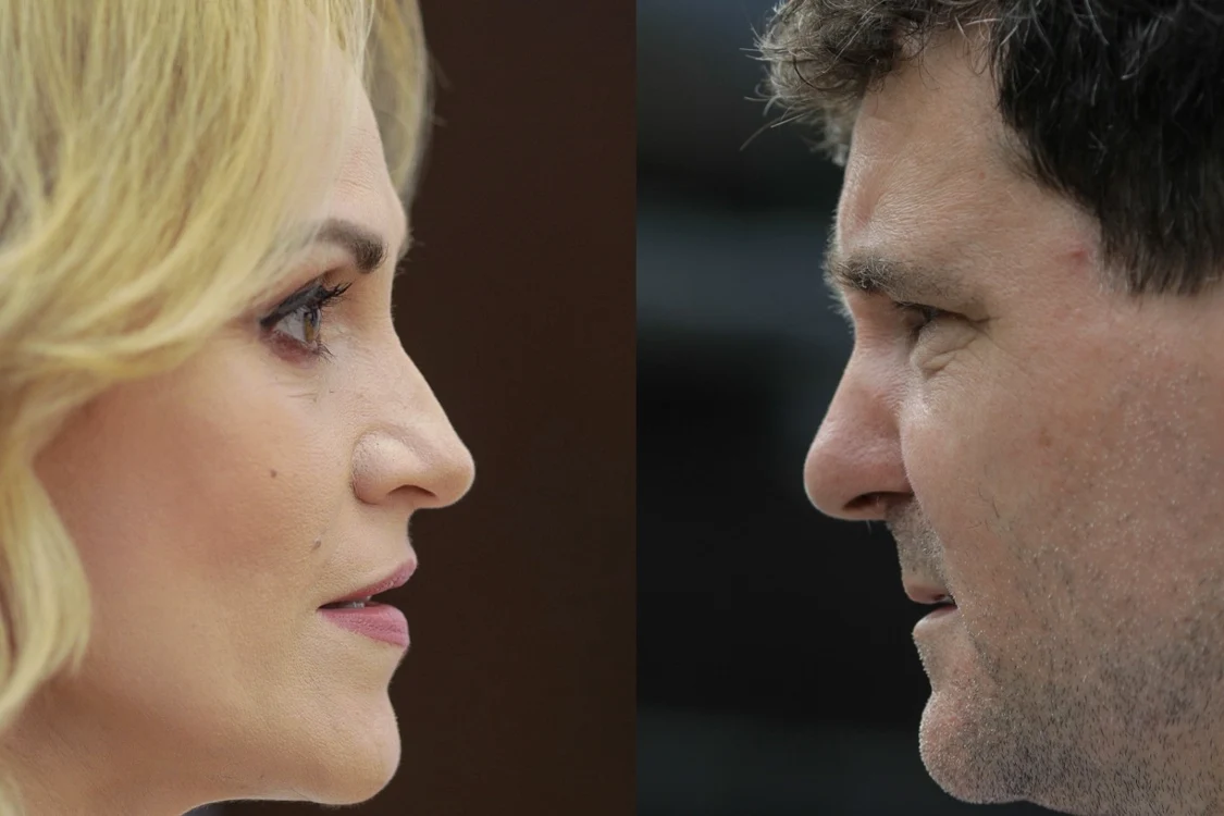 Colaj cu Gabriela Firea şi Nicuşor Dan FOTO Inquam Photos/ Octav Ganea