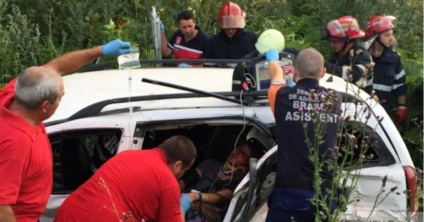 Accidentul s-a produs vineri seara pe DN1 A. FOTOISU Braşov.