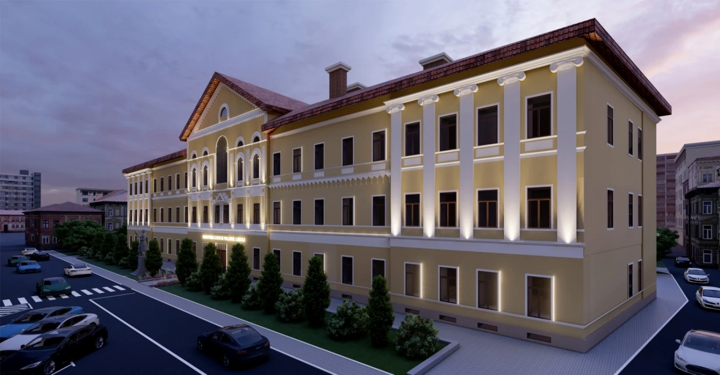 Mall la Lugoj. Transformarea spectaculoasă a clădirii fostei prefecturi judeţului Severin FOTO Facebook/Palatul Lugoj