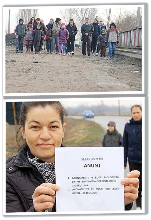
    Peste 30 de elevi din satul Patru Fraţi merg la şcoală pe jos opt kilometriFoto: Adevarul.ro  