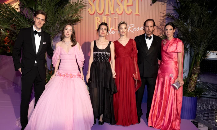 Ben Sylvester Strautmann, Alexandra de Hanovra, Charlotte Casiraghi, Beatrice Borromeo, Andrea Casiraghi, Tatiana Santo Domingo Prințesa la Balul Rozelor din Monaco 2025   GettyImages 2207592230 jpg