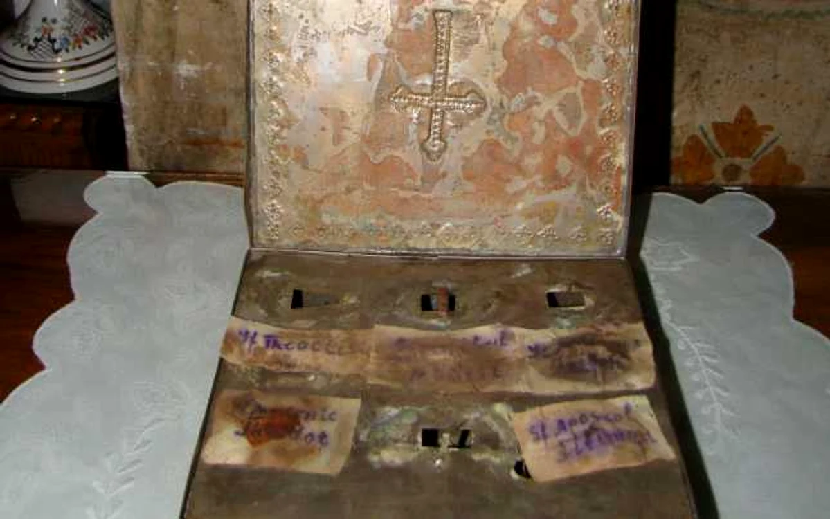 Racla descoperită la biserica Sfântul Dumitru din Constanţa