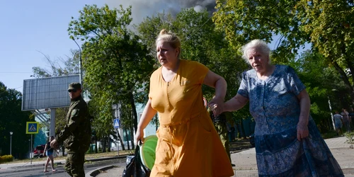 Bombardamente in Donetk - Ucraina FOTO AP